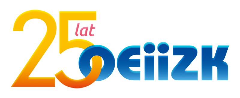 Fioletowo czerowne logo OEiiZK