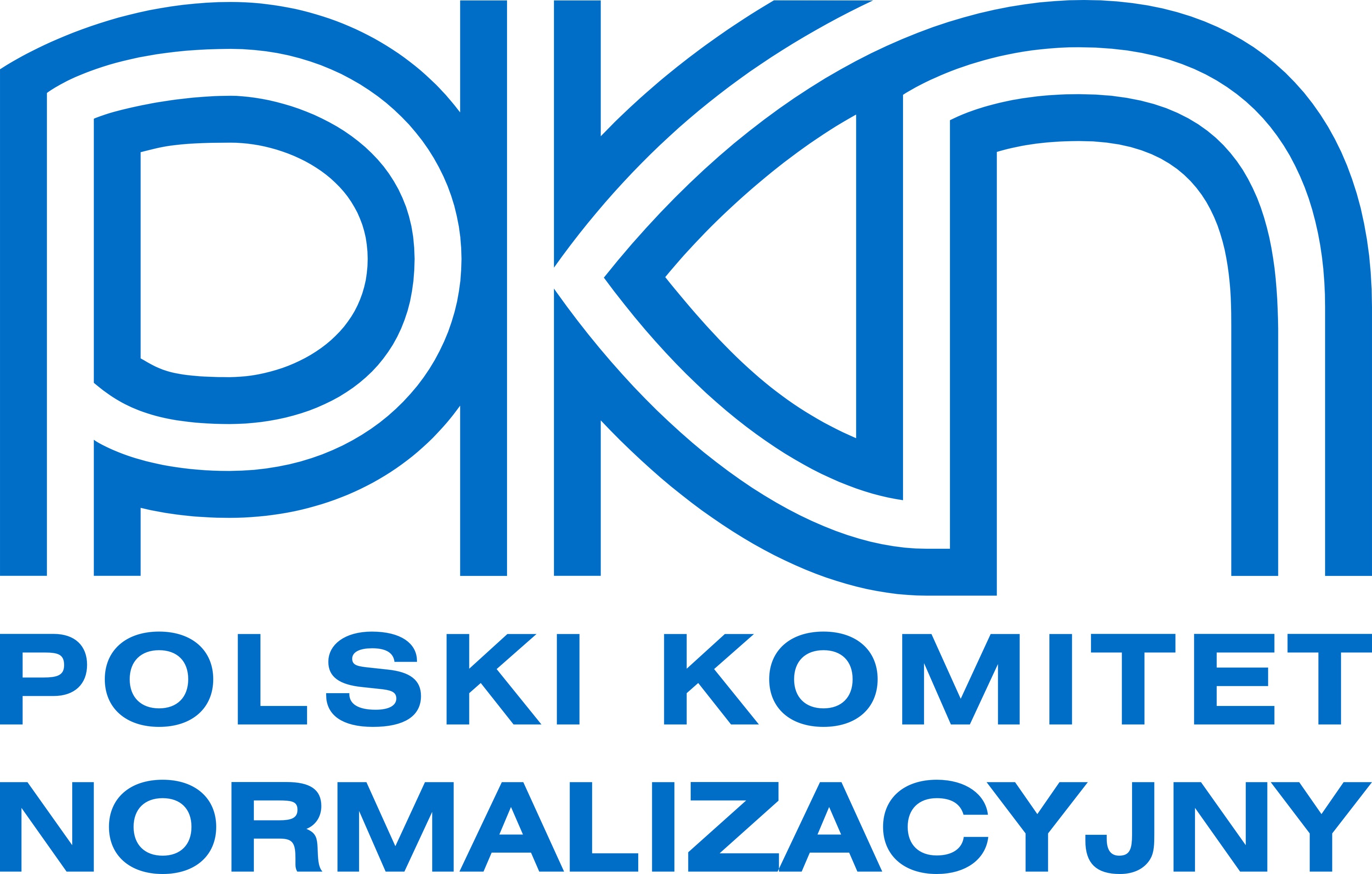 Niebiesko białe logo PKN