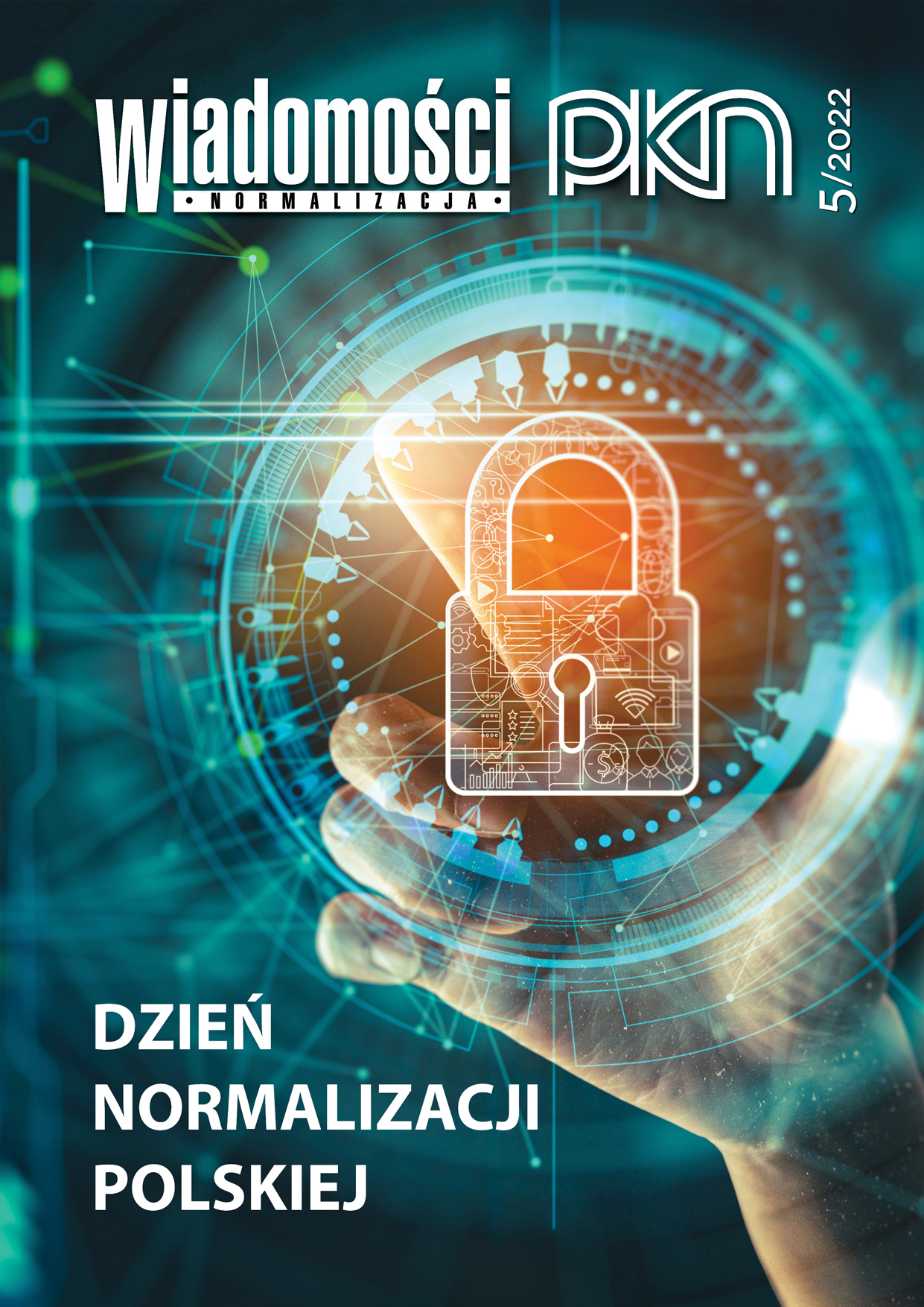 Okładka Miesięcznika Wiadomości PKN Normalizacja numer 5 z roku 2022